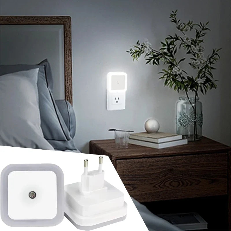 1-8pcs LED Night Lights Plug into Wall,Smart Dark Sensor Automatic Hallway Plug in Lights,Bedroom,Bathroom,Toilet,Stairs,Kitchen