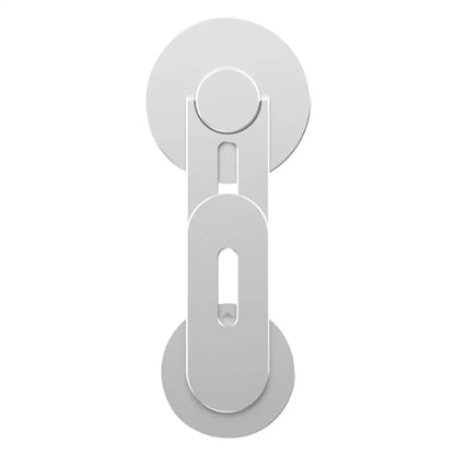 Invisible Magnetic Laptop Phone Holder Computer Monitor Side Cell Phone Slim& Foldable For IPhone16-12 Series Case And All Phone - Color: silver