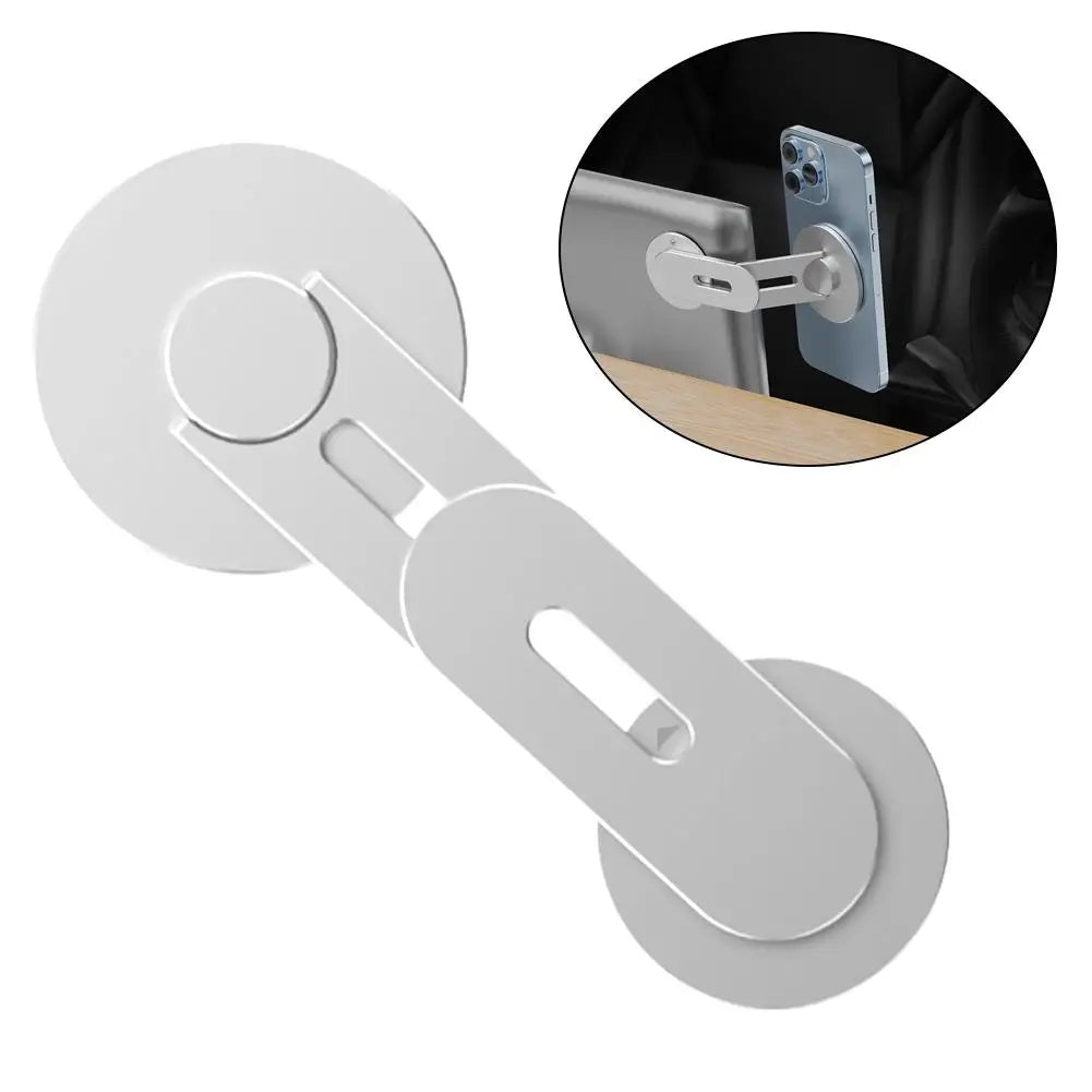 Invisible Magnetic Laptop Phone Holder Computer Monitor Side Cell Phone Slim& Foldable For IPhone16-12 Series Case And All Phone