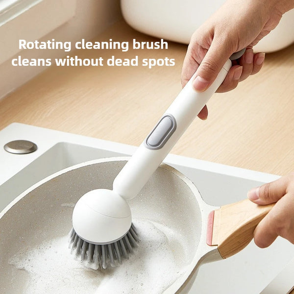 PotJoy Long Handle Scrub Brush